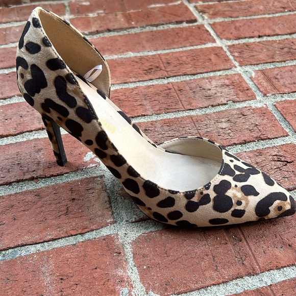 Madden Girl Leopard Faux Suede Cutout High Heels - Picture 4 of 8